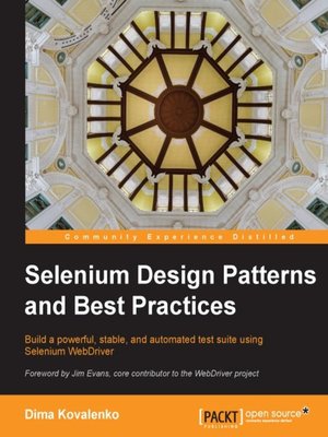 cover image of Selenium Design Patterns and Best Practices
